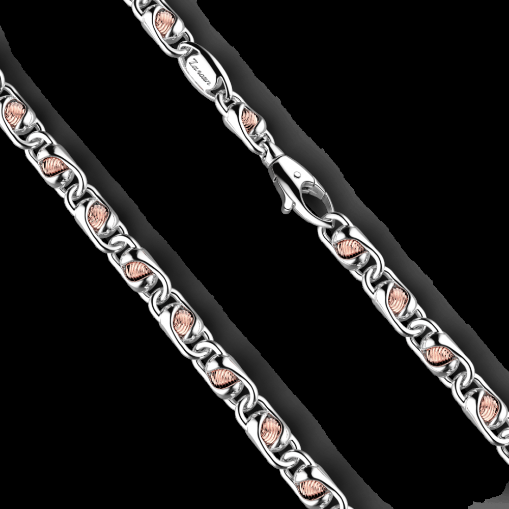 Zancan Collana da uomo Zancan a catena in argento e oro rosa I Più Venduti