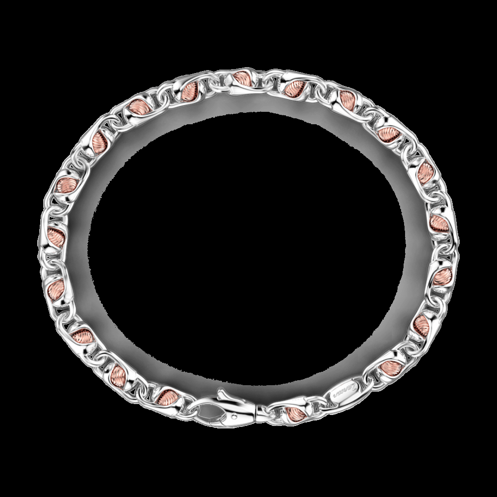 Zancan Bracciale da uomo Zancan catena in argento e oro rosa 2025