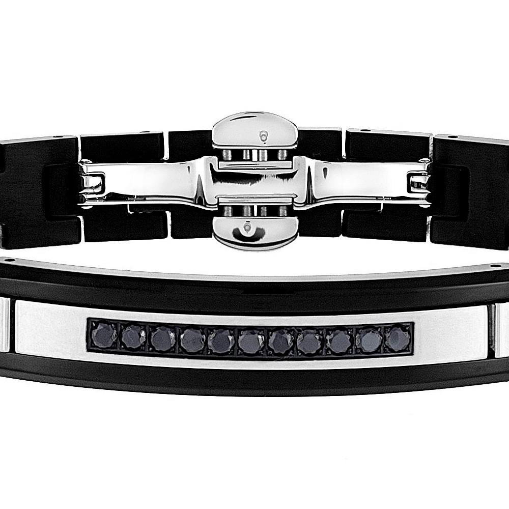 Zancan Bracciale Zancan in ceramica nera e pietre Qualità Garantita