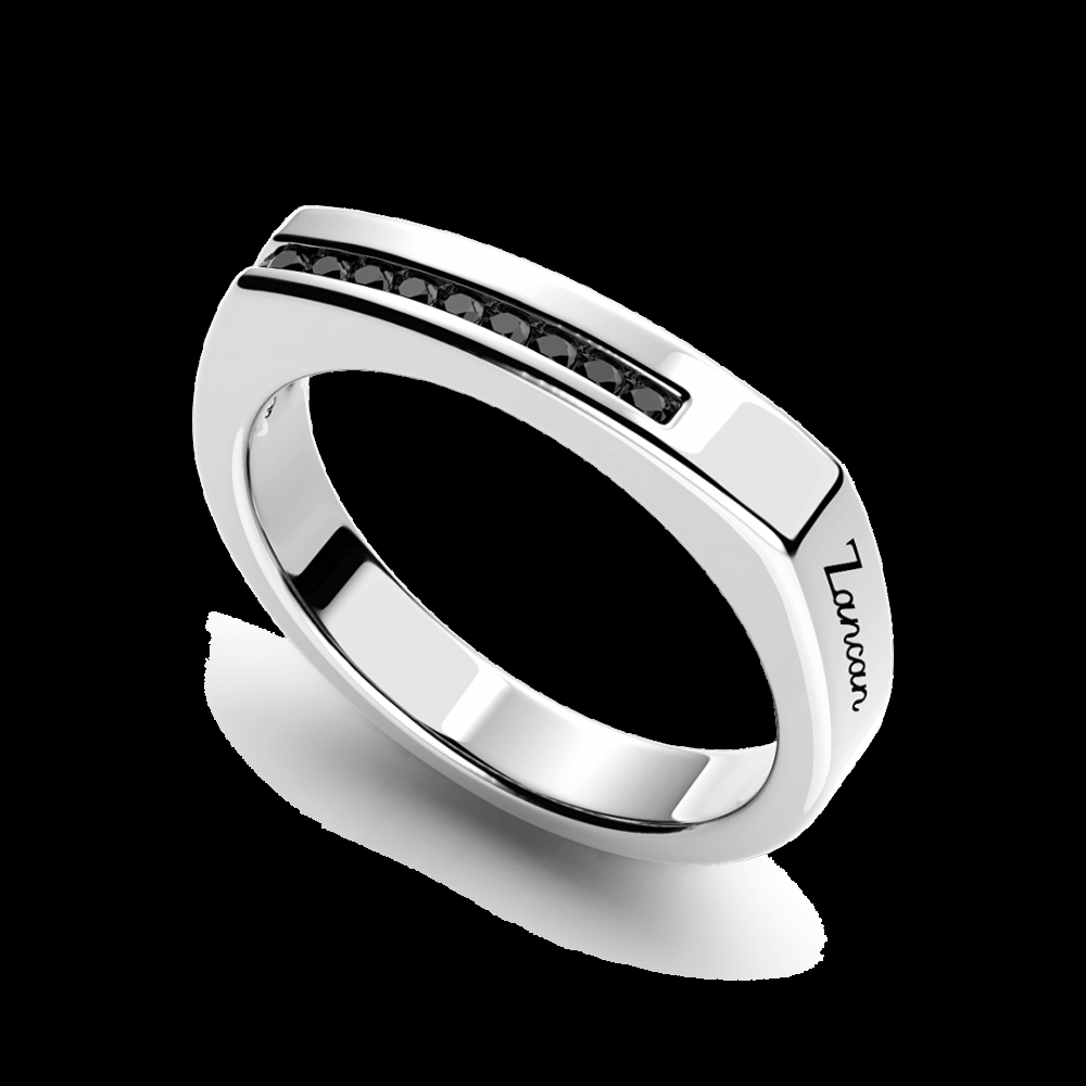 Zancan Anello Zancan in argento con pietre nere Promozione Limitata