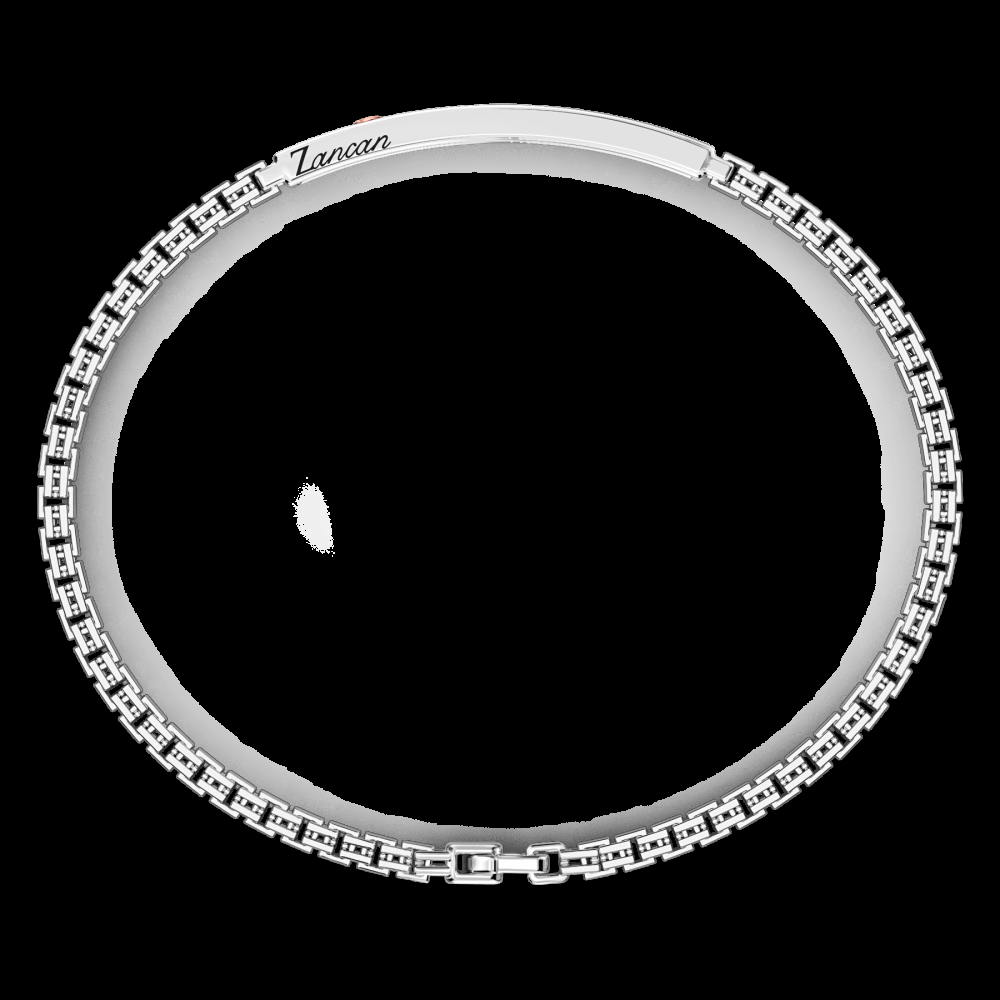 Zancan Bracciale Zancan in argento con vite in oro rosa su targa Vendita Economica