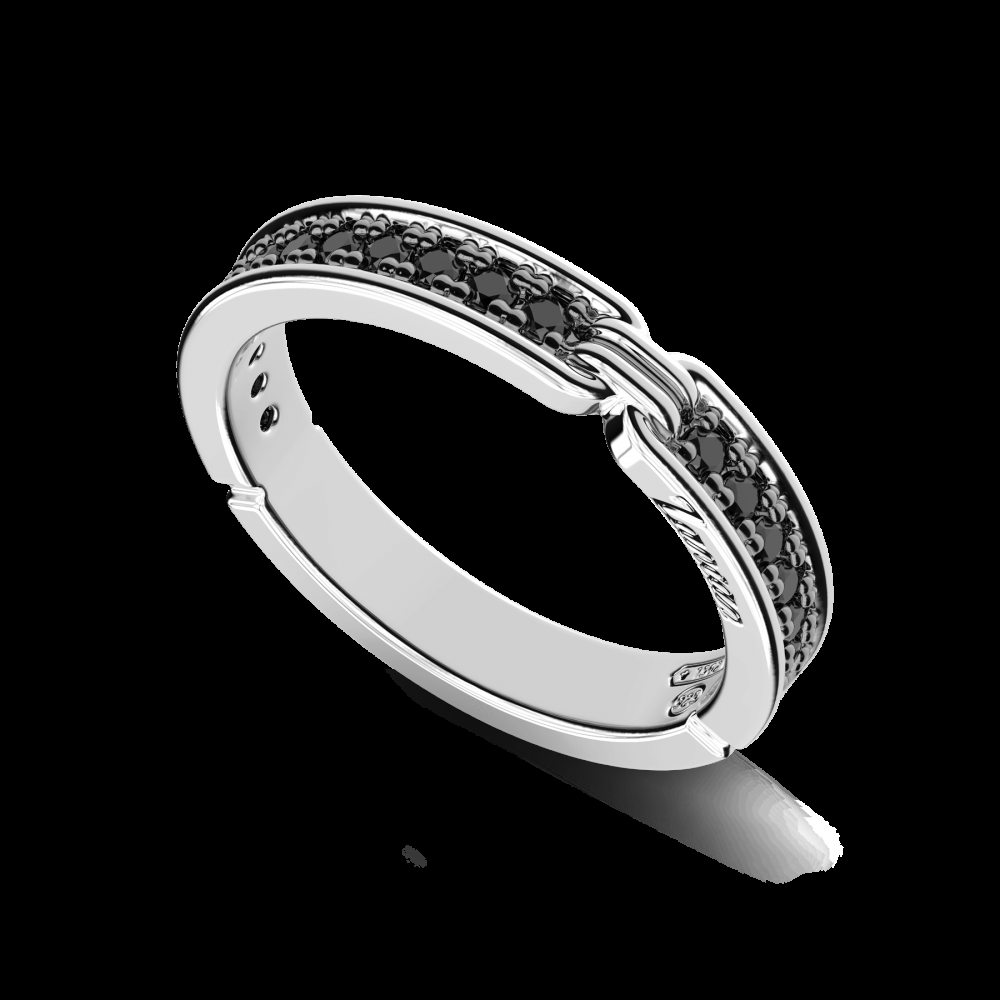Zancan Anello Zancan in argento con pietre nere Vendite Flash