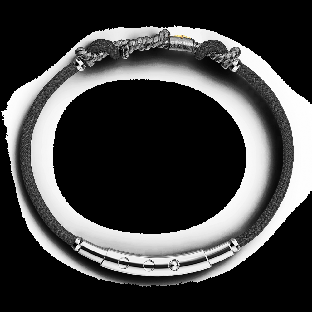 Zancan Bracciale Zancan in argento brunito con nodo Italia