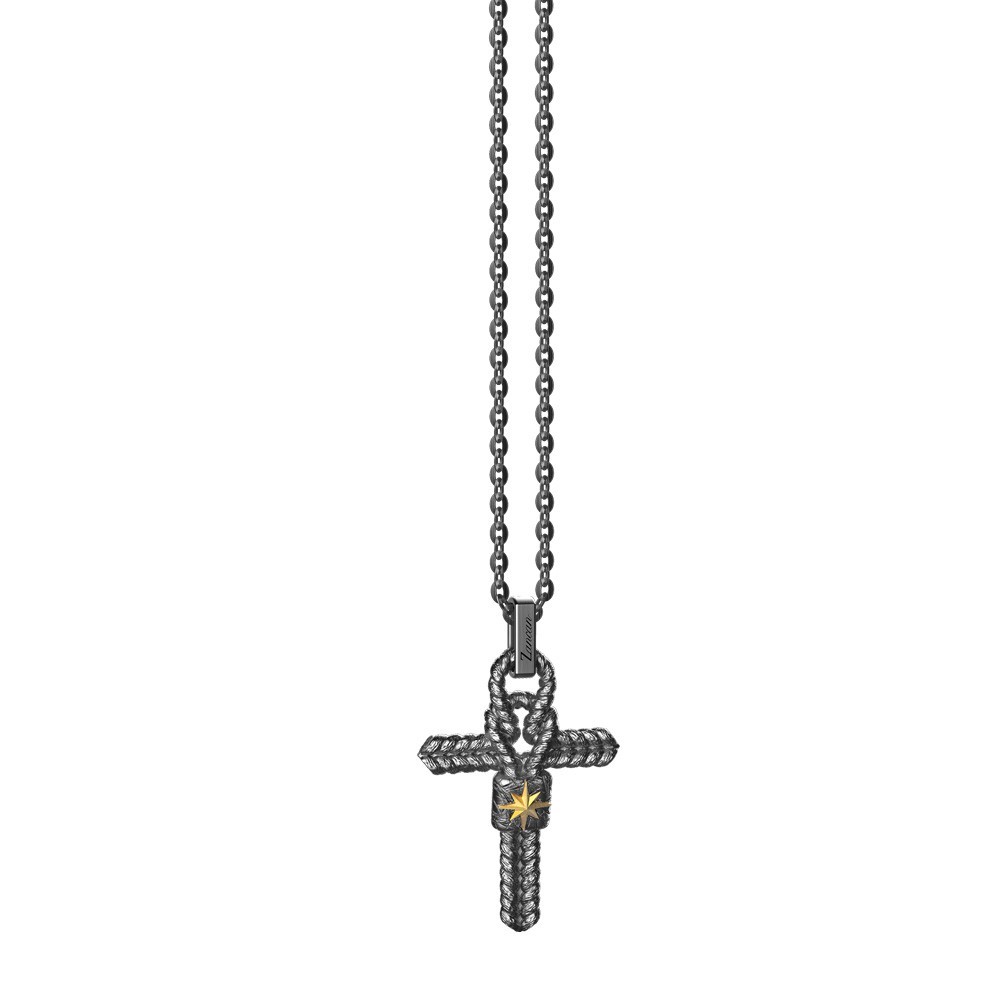 Zancan Collana in argento con croce e nodo piccolo In Linea