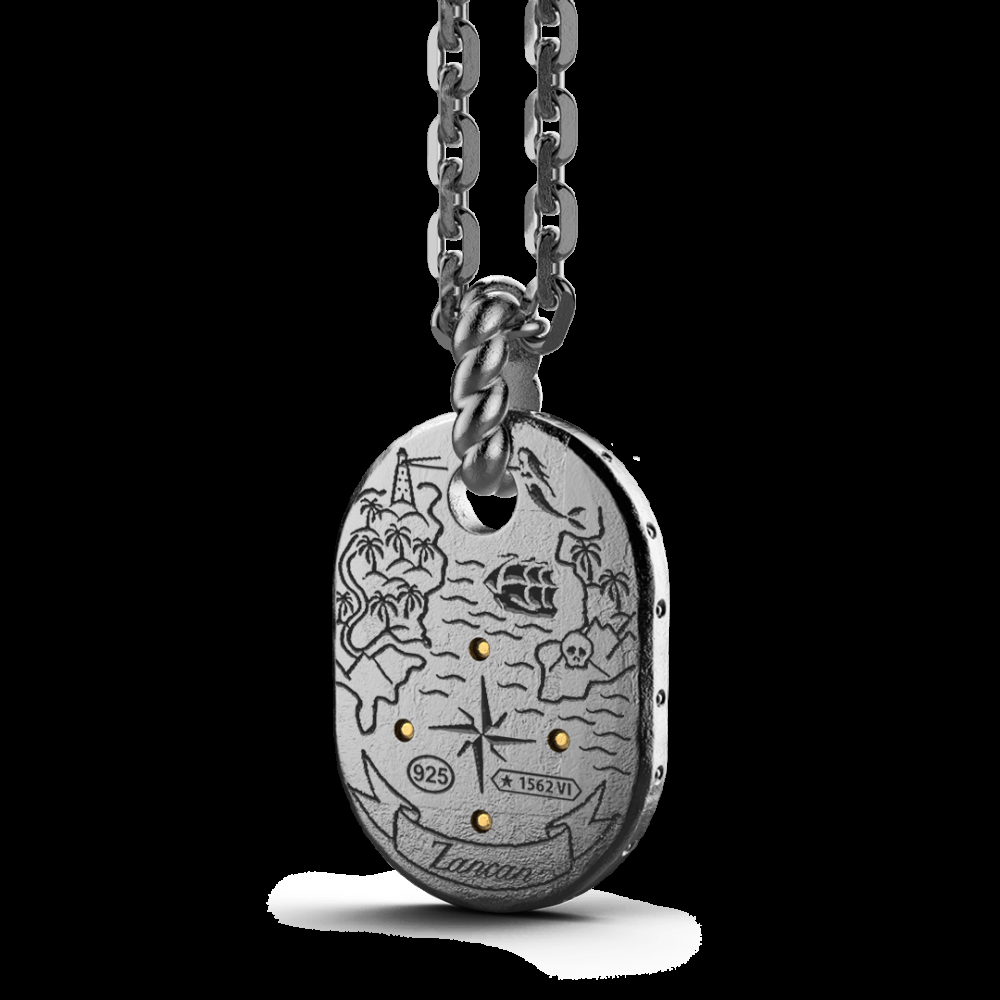 Zancan Collana Zancan in argento brunito con timone Promozione