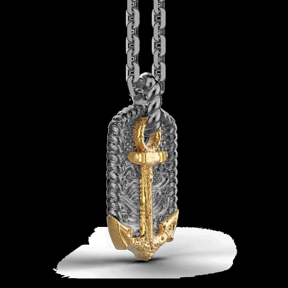Zancan Collana Zancan in argento brunito con ancora Novità