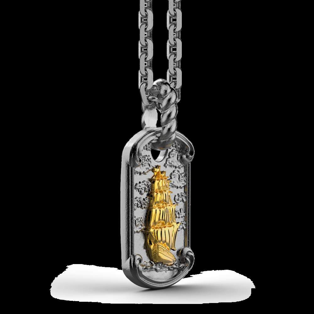 Zancan Collana Zancan in argento brunito con veliero Qualità Garantita