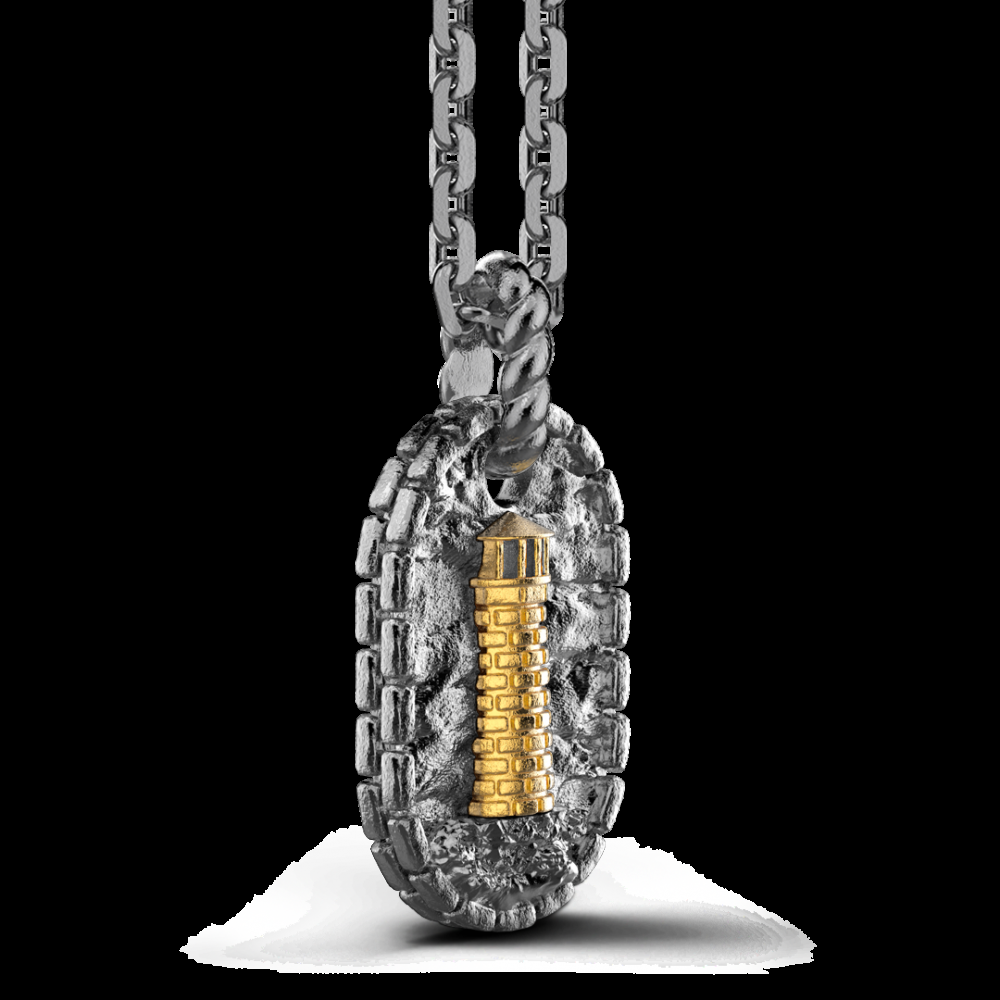 Zancan Collana Zancan in argento brunito con faro Negozi Online