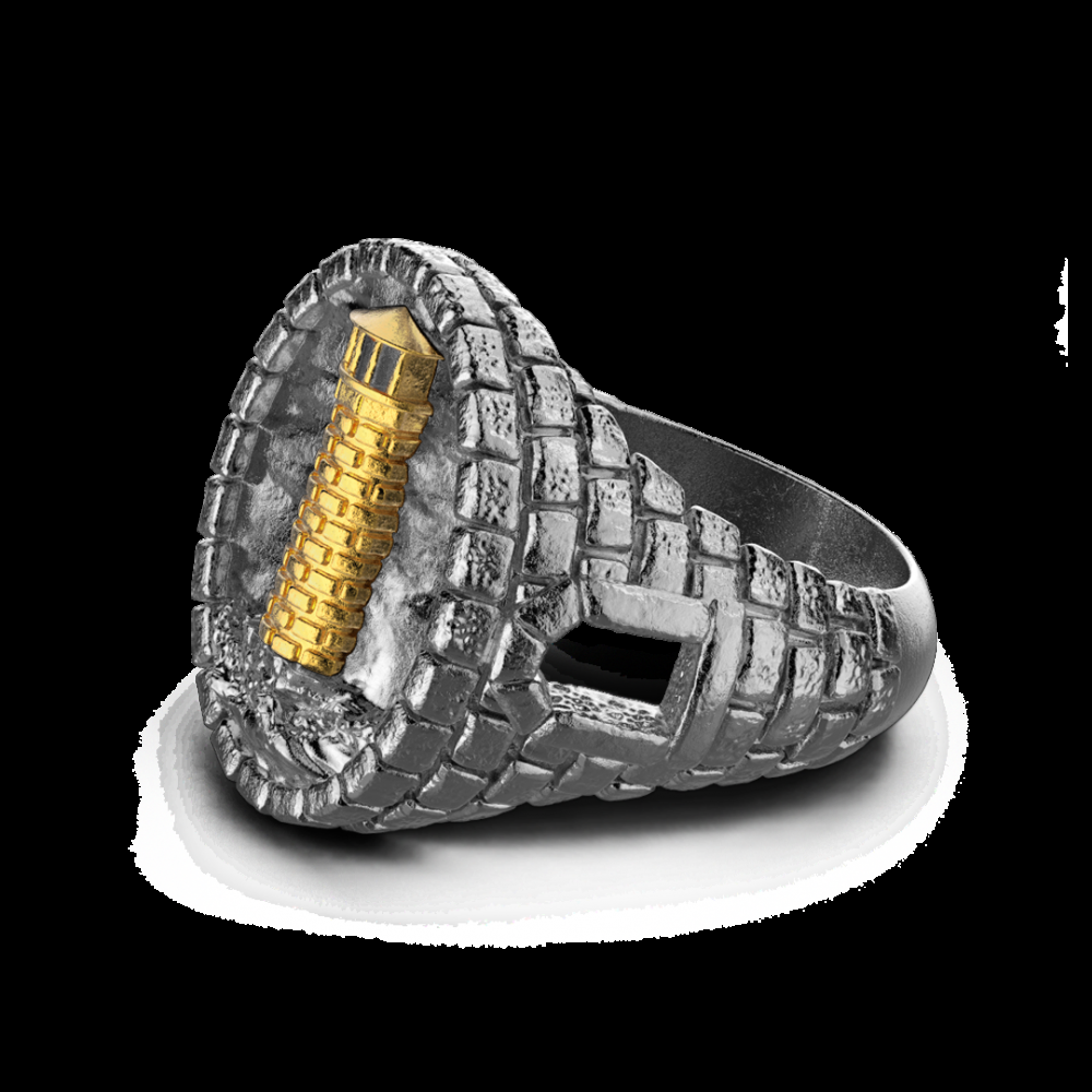Zancan Anello Zancan in argento brunito con faro Acquista Ora