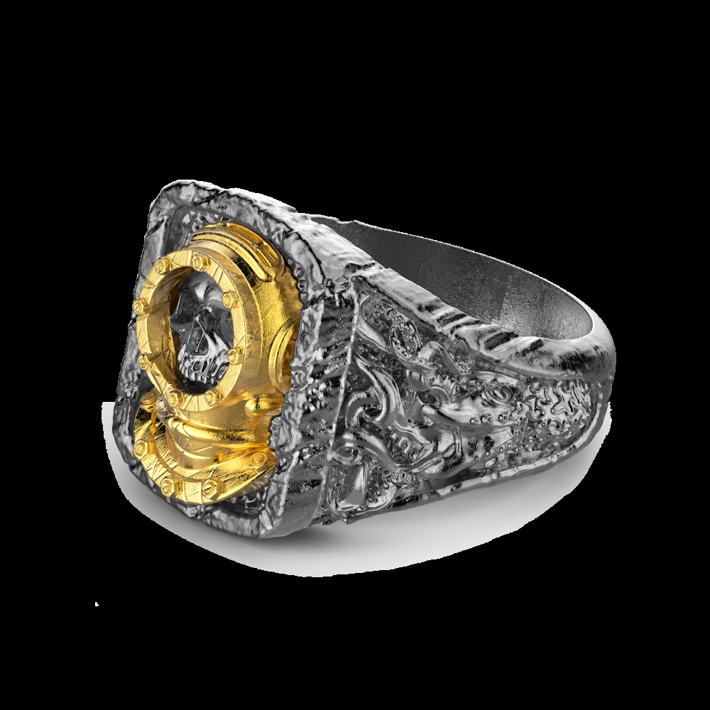 Zancan Anello Zancan in argento brunito con sub Consegna Veloce