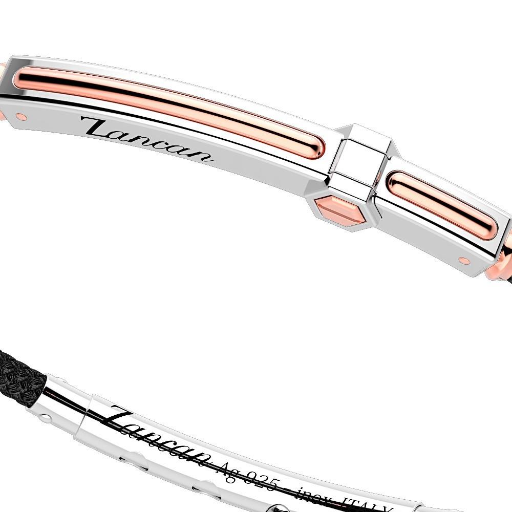 Zancan Bracciale Zancan in argento con inserti in oro 18k e kevlar Offerta