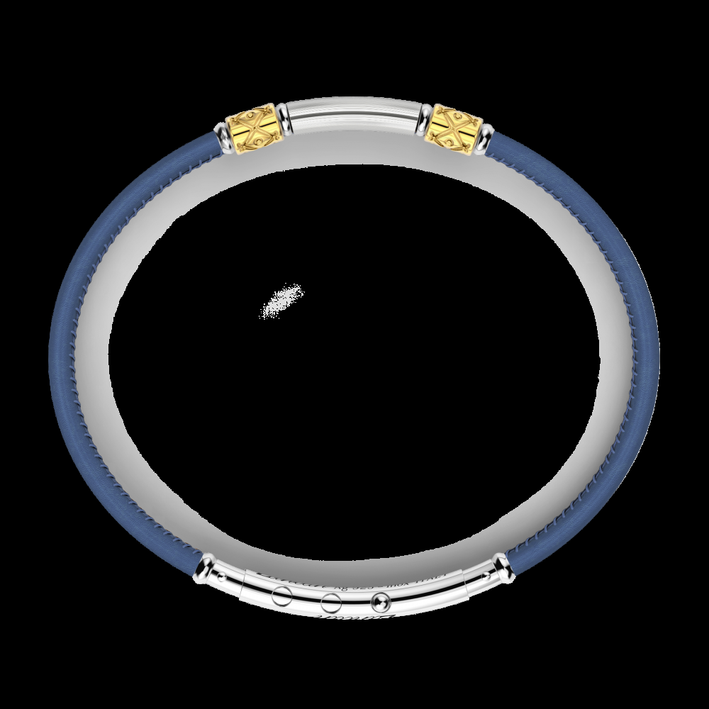 Zancan Bracciale Zancan in pelle naturale con targa in argento 2025