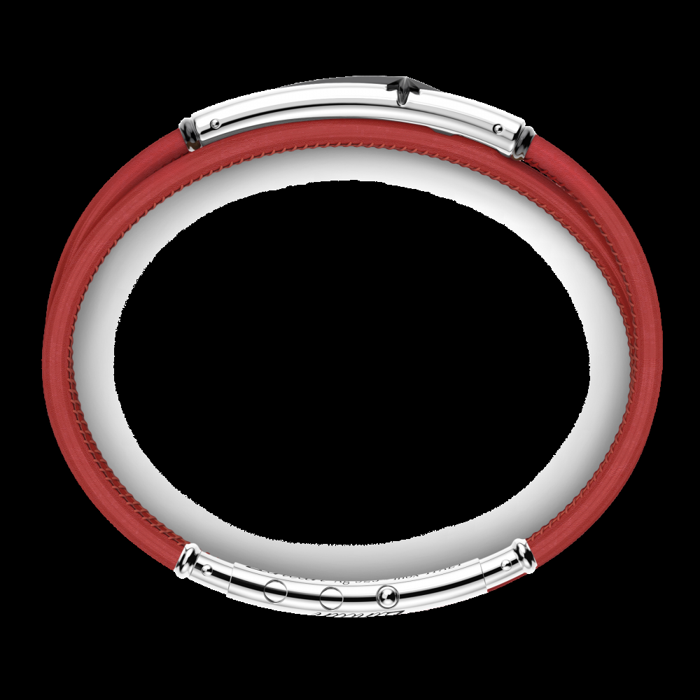 Zancan Bracciale Zancan in pelle naturale con targa in argento Offerta Giorno del Papà