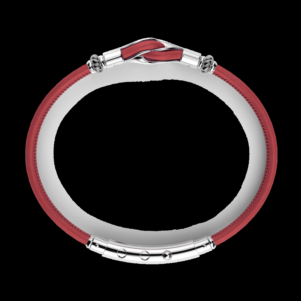 Zancan Bracciale Zancan in pelle naturale con nodo in argento Spedizione Gratuita