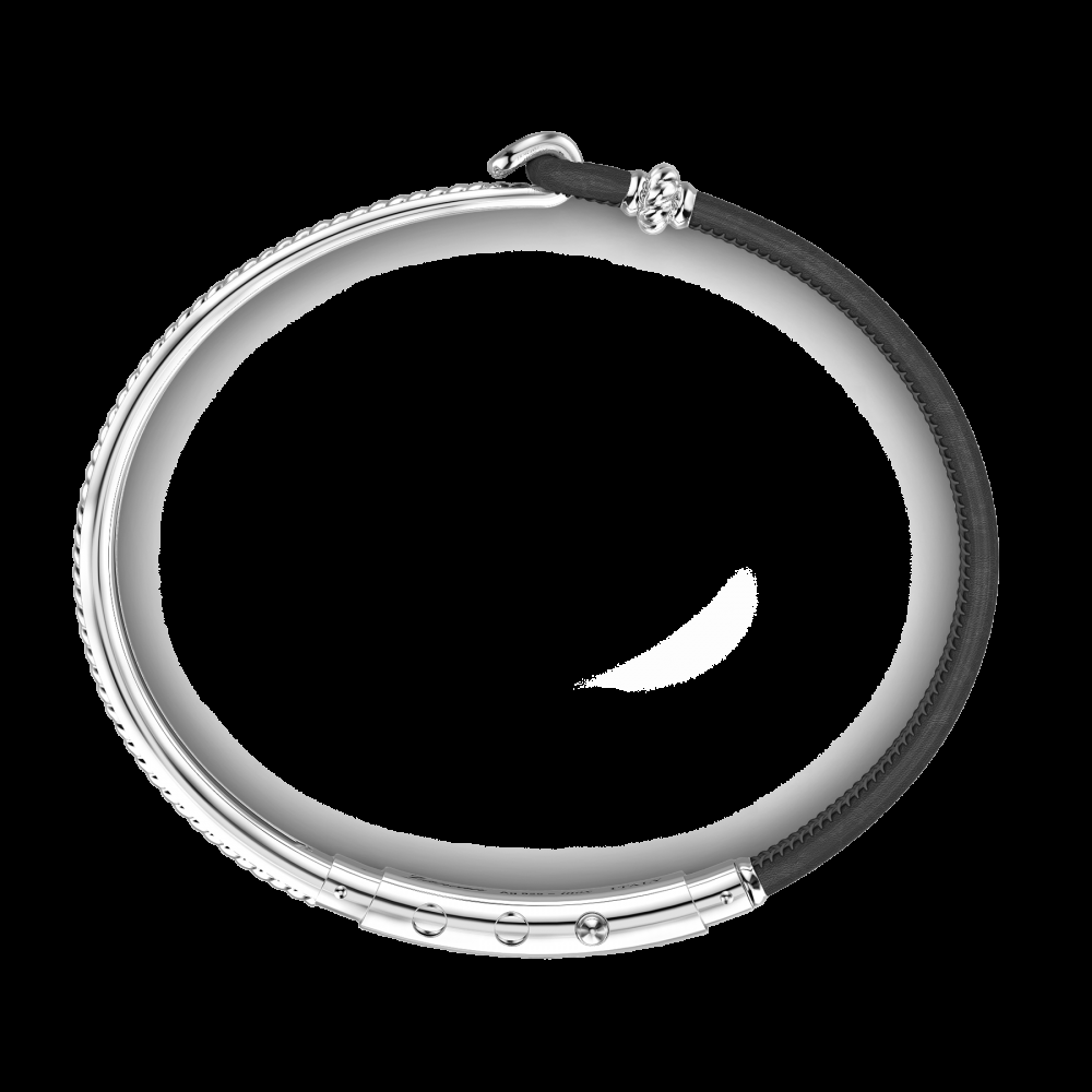 Zancan Bracciale Zancan in argento e pelle naturale Pezzi Unici