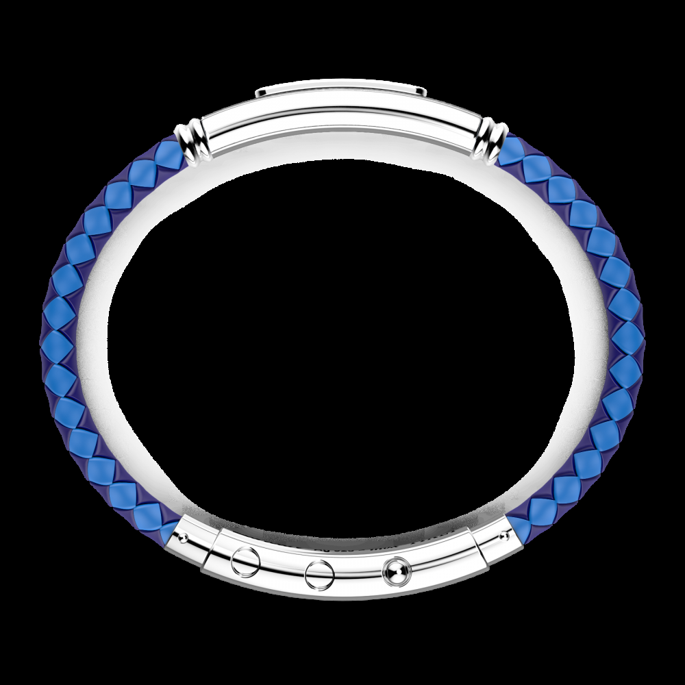 Zancan Bracciale Zancan in silicone con targa in argento e pietre nere Sottocosto