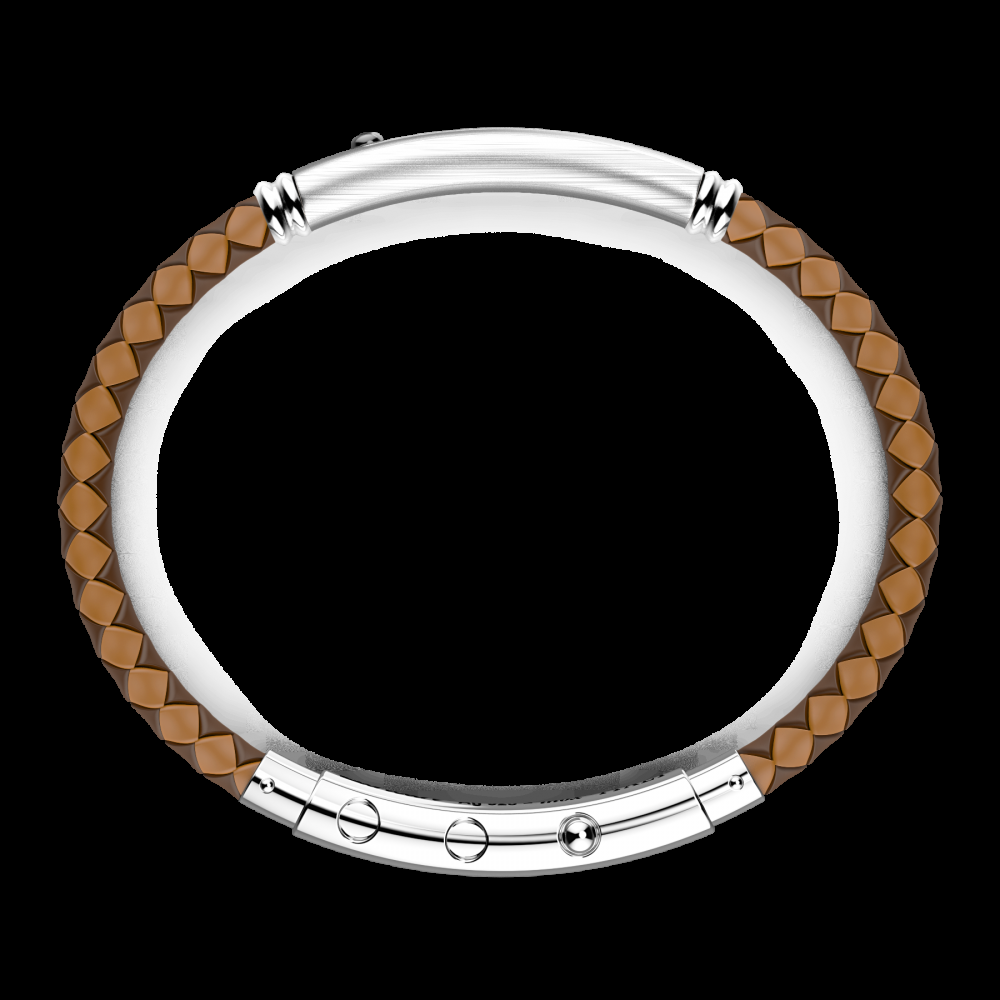 Zancan Bracciale Zancan in silicone con targa in argento e pietra nera Convenienza