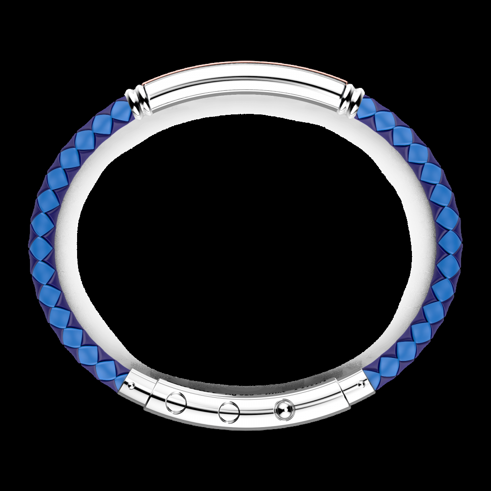 Zancan Bracciale Zancan in silicone nero con targa in argento e dettagli in oro rosa Novità