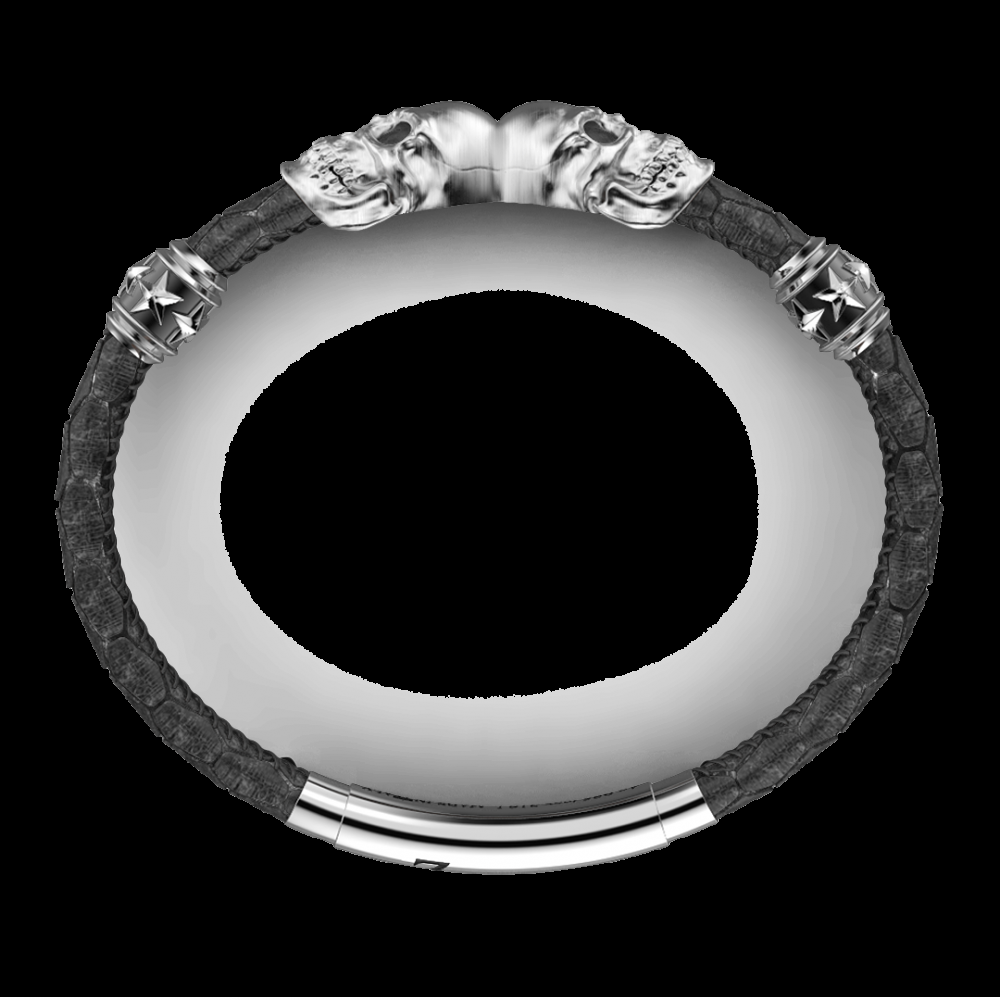 Zancan Bracciale Zancan in pelle con teschi 2025