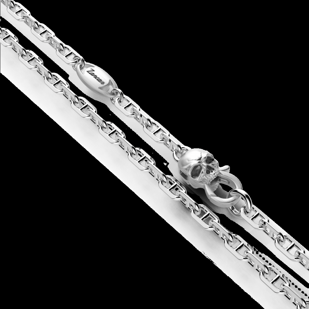Zancan Collana Zancan in argento con pendente a teschio militare Pezzi Unici