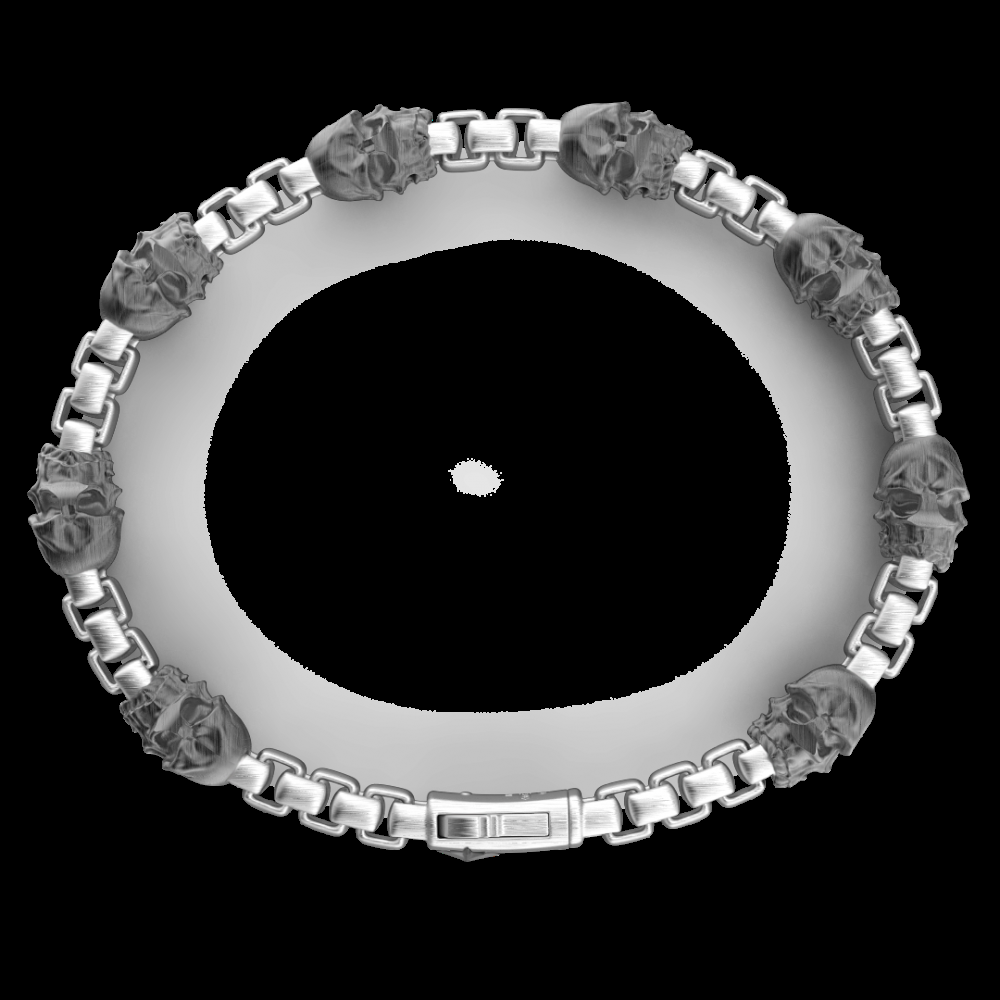 Zancan Bracciale a maglia Zancan in argento con teschi Prezzo Ridotto