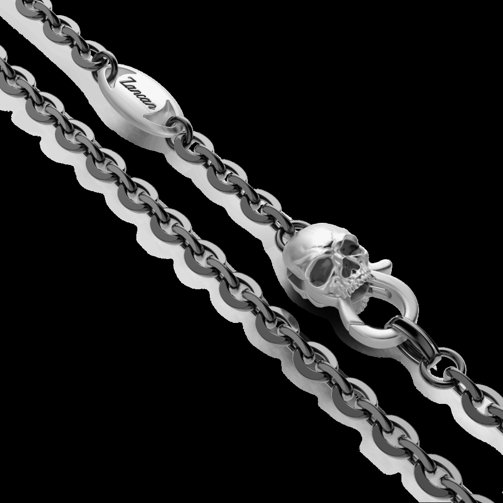 Zancan Collana Zancan in argento con pendente a teschio joker Sottocosto