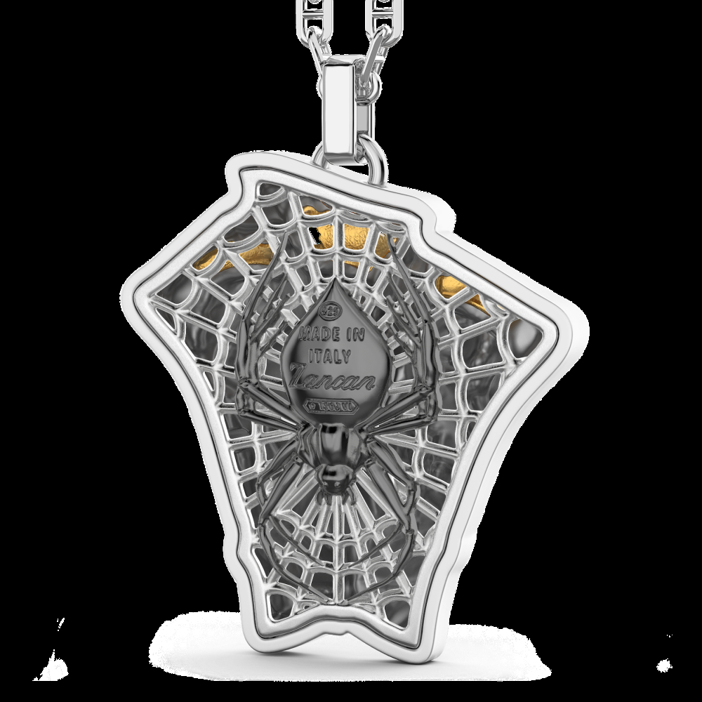 Zancan Collana Zancan in argento con pendente a carte da gioco Convenienza
