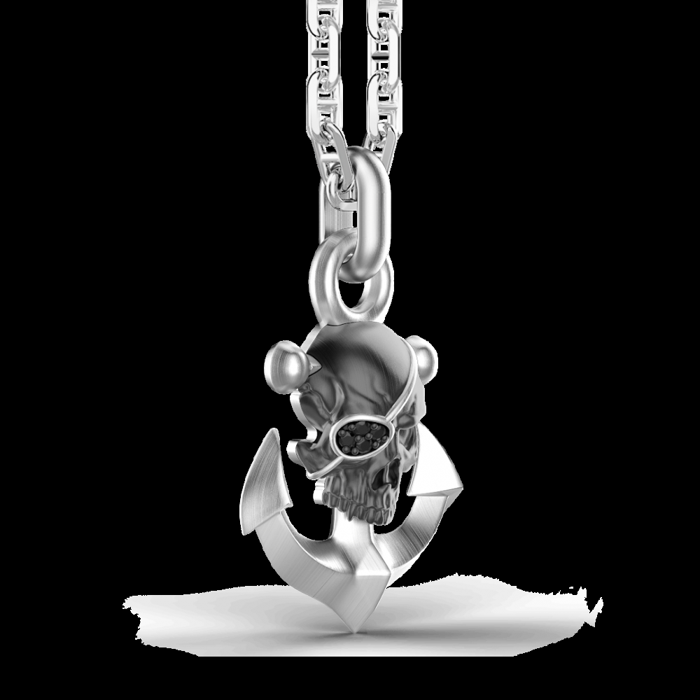 Zancan Collana Zancan in argento con pendente a teschio pirata Novità