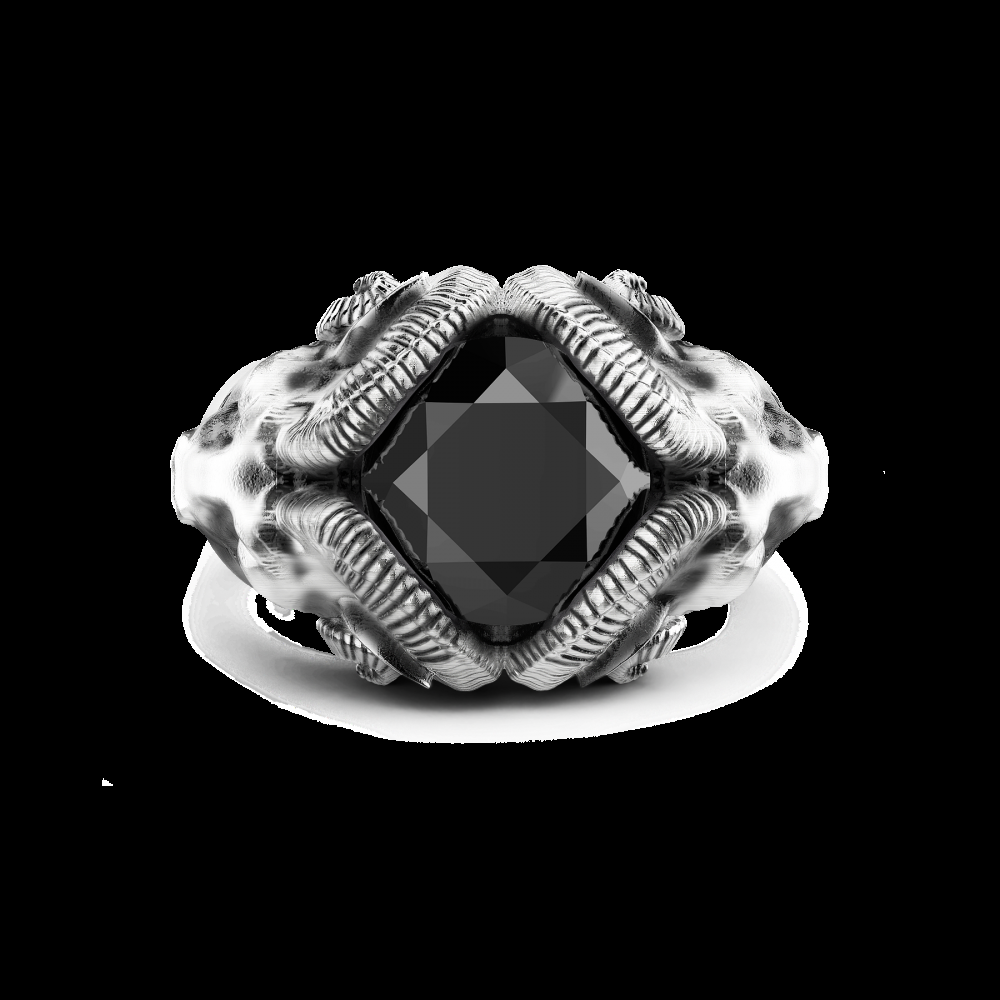 Zancan Anello Zancan con arieti ed onice in argento Negozio