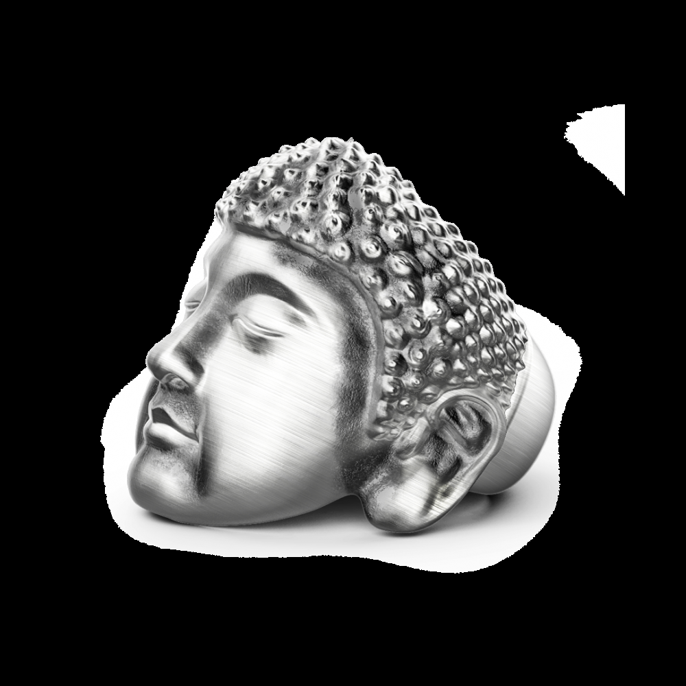 Zancan Anello Zancan Buddha in argento con finitura vintage Nuova