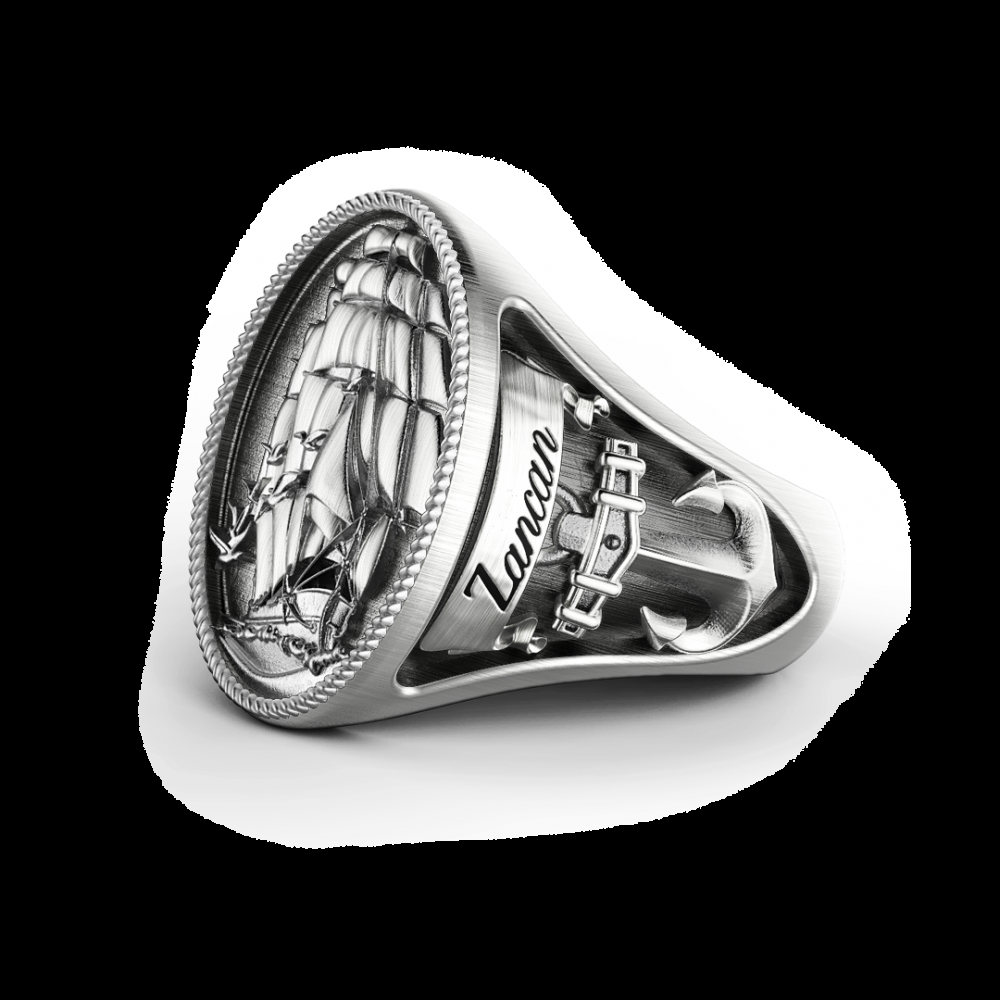 Zancan Anello Zancan in argento con finitura vintage In Linea