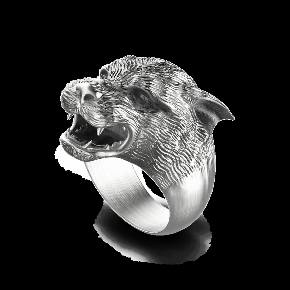 Zancan Anello Zancan pantera in argento con finitura vintage Nuovo