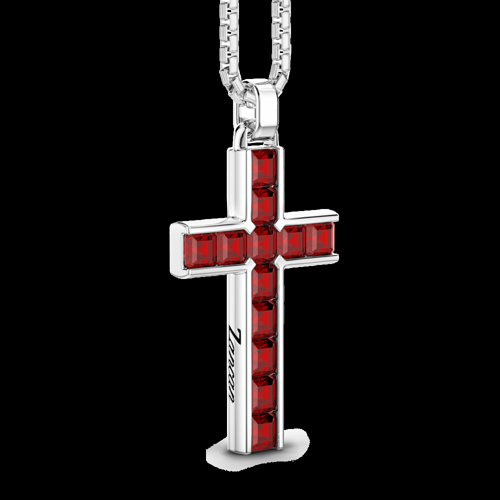 Zancan Collana Zancan in argento con pendente a croce e pietre naturali Consegna Veloce
