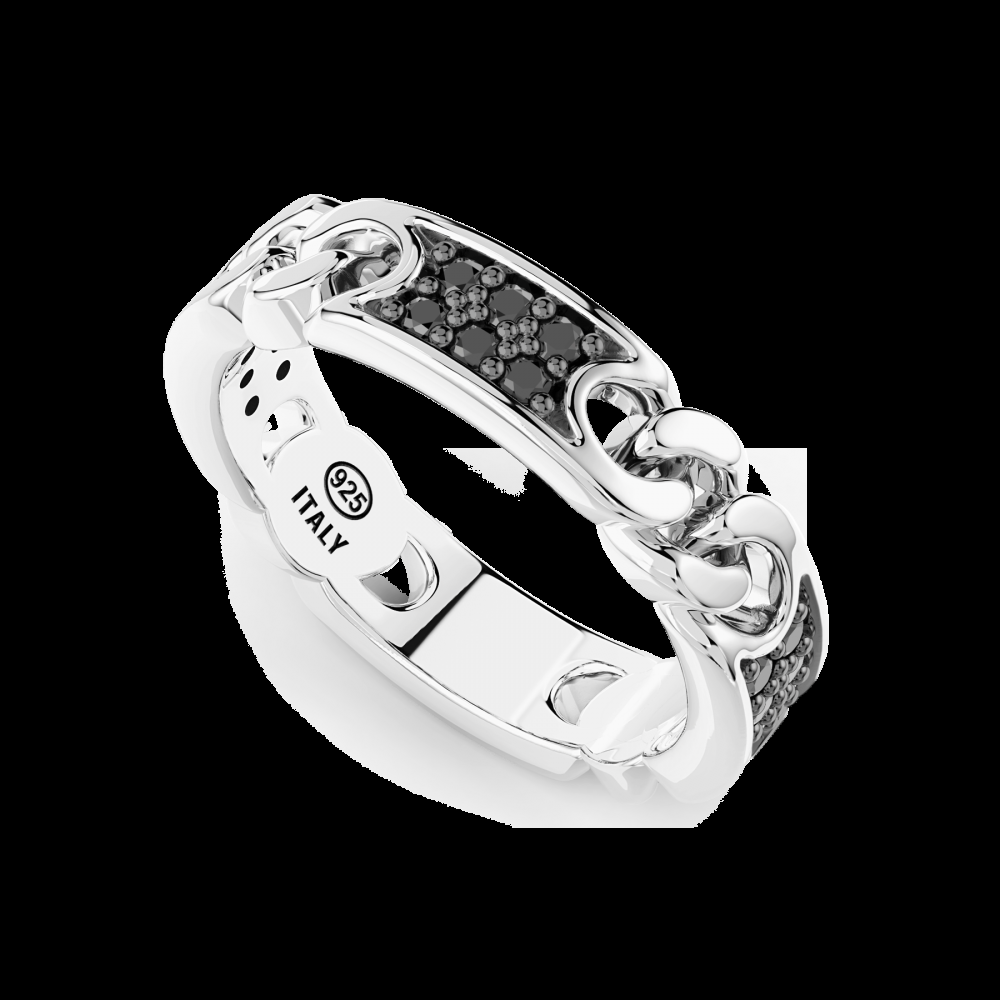 Zancan Anello Zancan in argento con groumette e pietre naturali Sottocosto