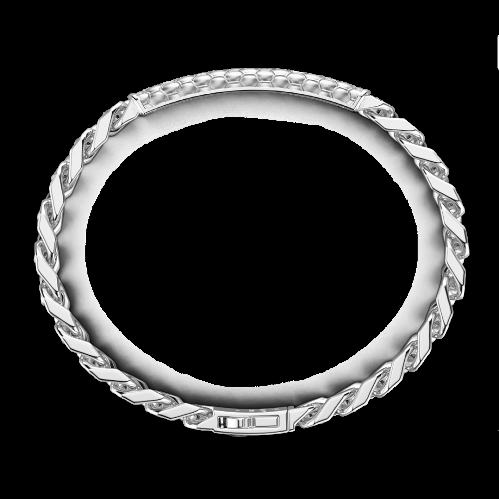 Zancan Bracciale Zancan in argento con targa centrale Presa