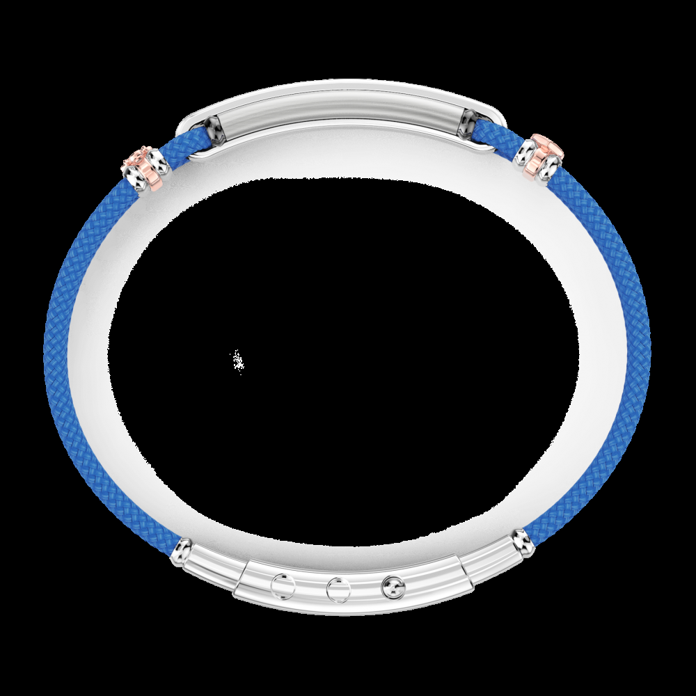 Zancan Bracciale Zancan in kevlar con targa e pietre nere Offerte esclusive