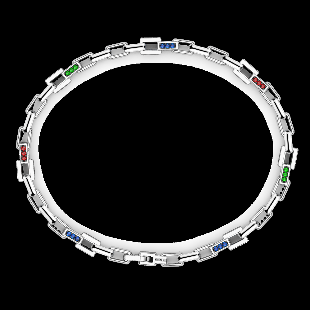 Zancan Bracciale Zancan in argento con pietre naturali Officina