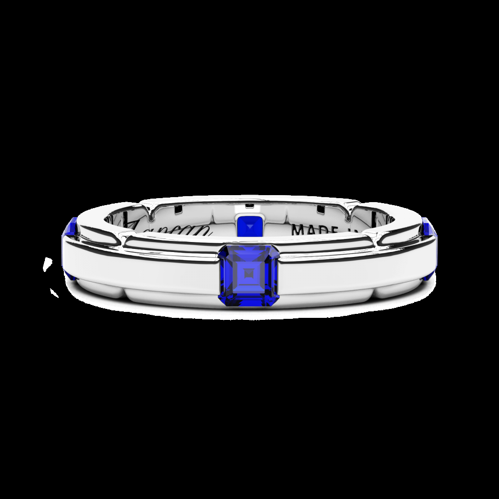 Zancan Anello a fascia Zancan in argento e pietre naturali Esporta salva