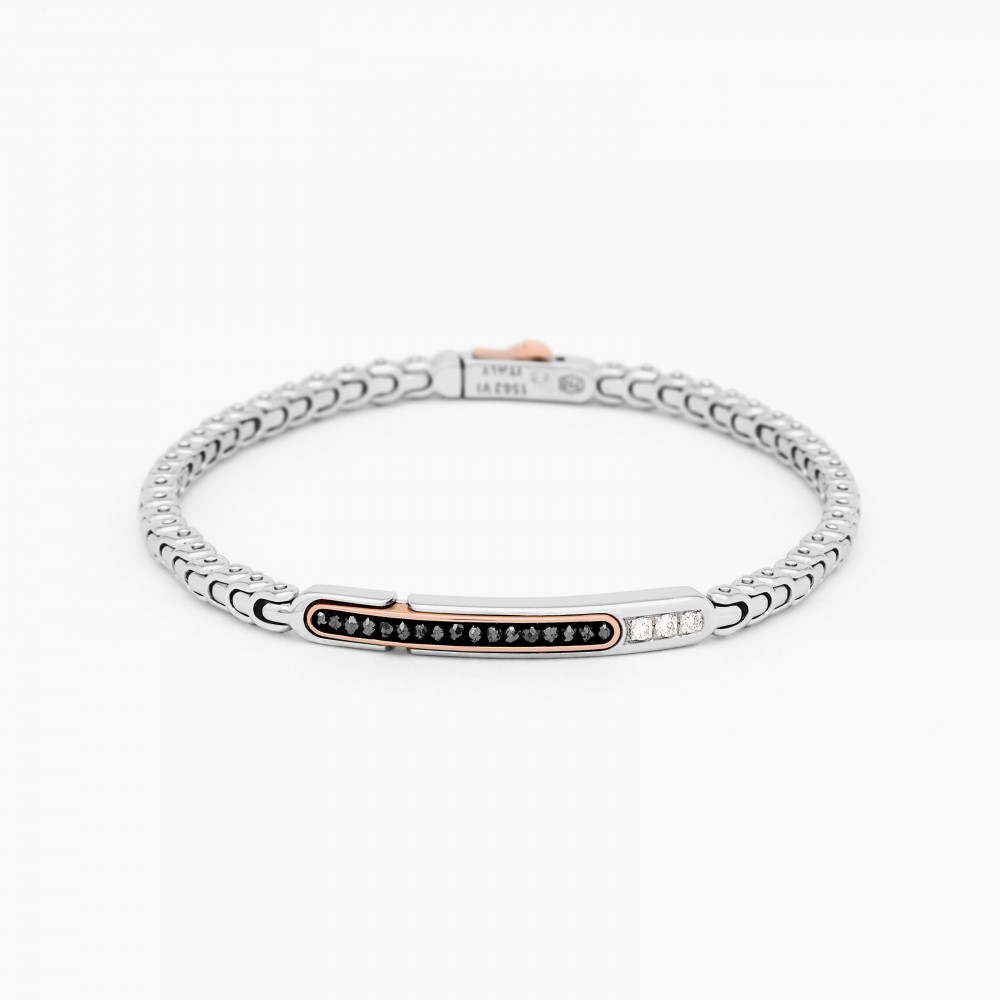 Zancan Bracciale Zancan in oro bianco con diamanti