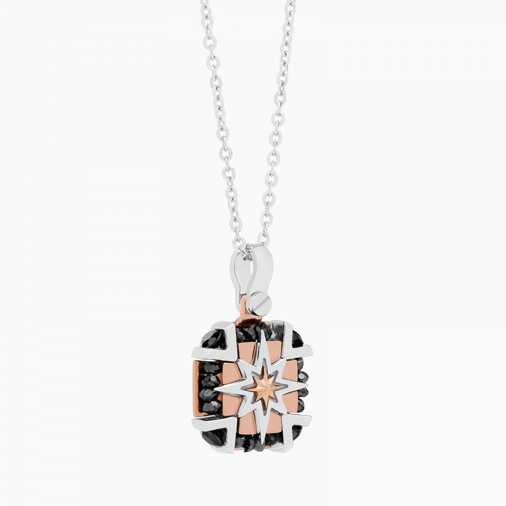 Zancan Collana Zancan in oro bianco con iconica rosa dei venti