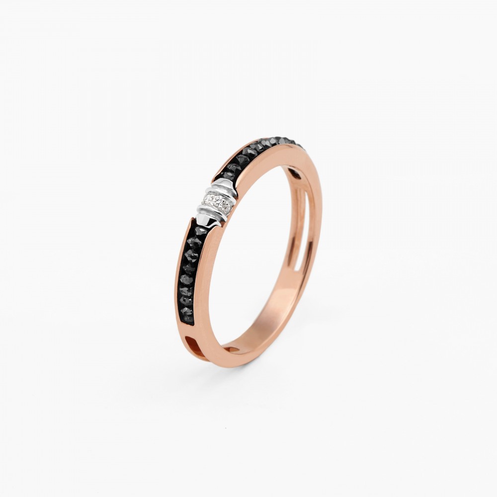 Zancan Anello Zancan in oro rosa e bianco con diamanti