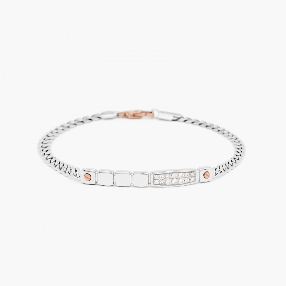 Zancan Bracciale Zancan in oro bianco con diamanti Offerta speciale