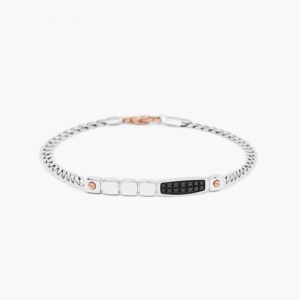 Zancan Bracciale Zancan in oro bianco con diamanti Comprare a buon mercato