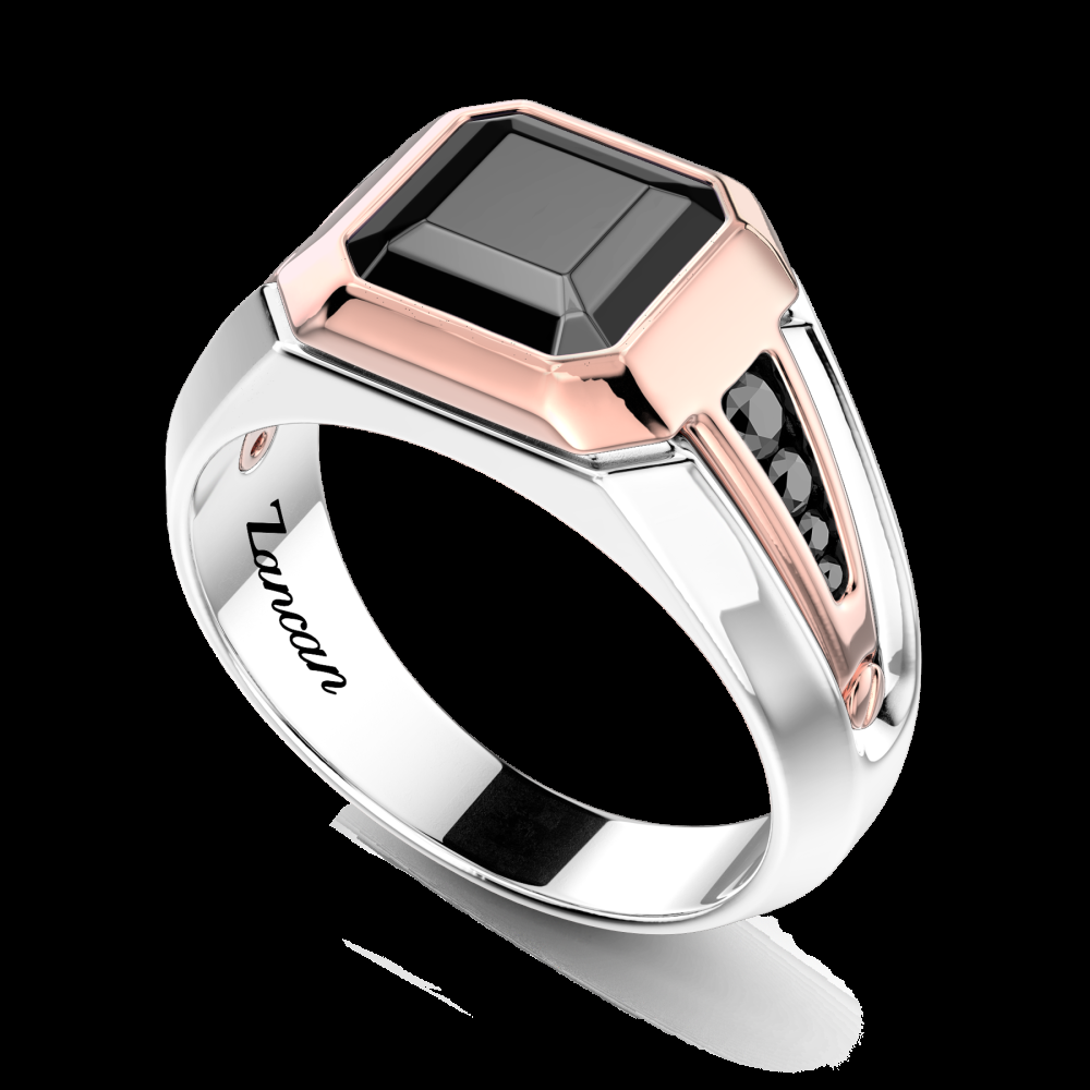 Zancan Anello Zancan in oro 18kt con diamante nero Offerta Pasqua