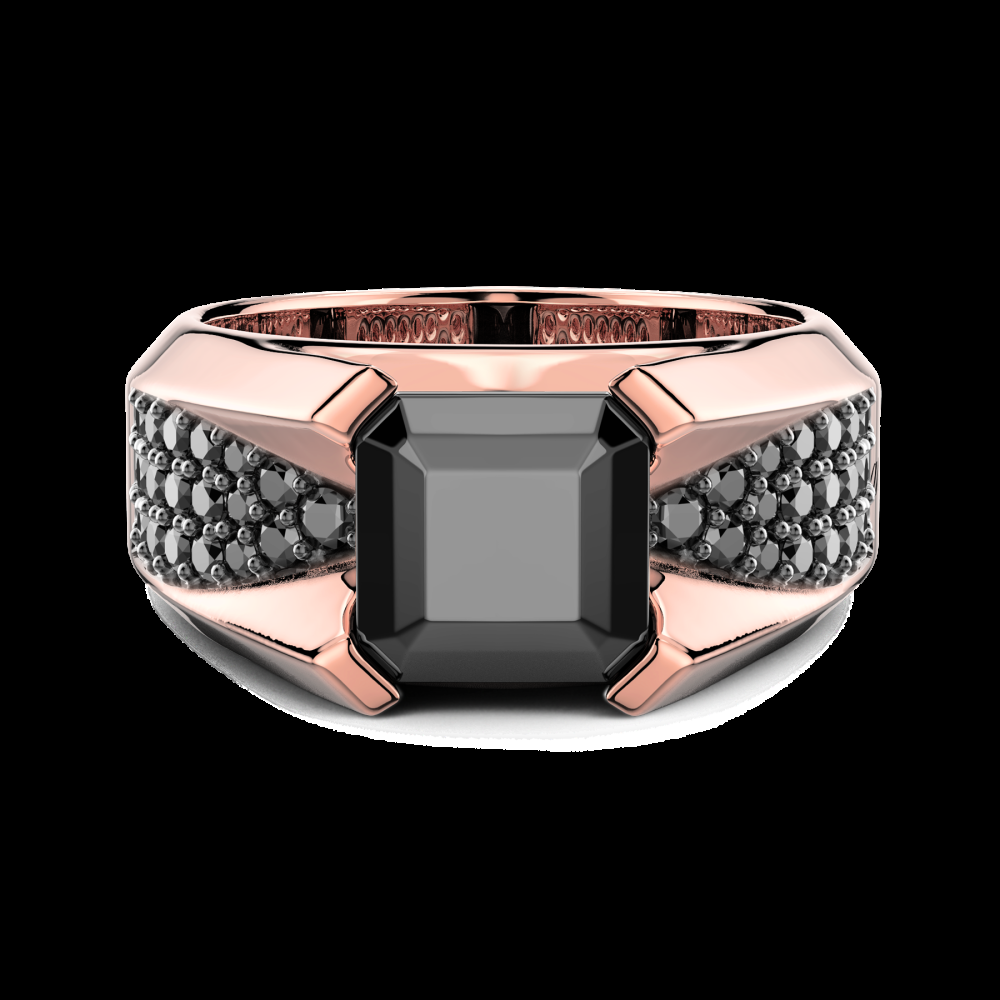 Zancan Anello Zancan in oro 18kt con diamante nero