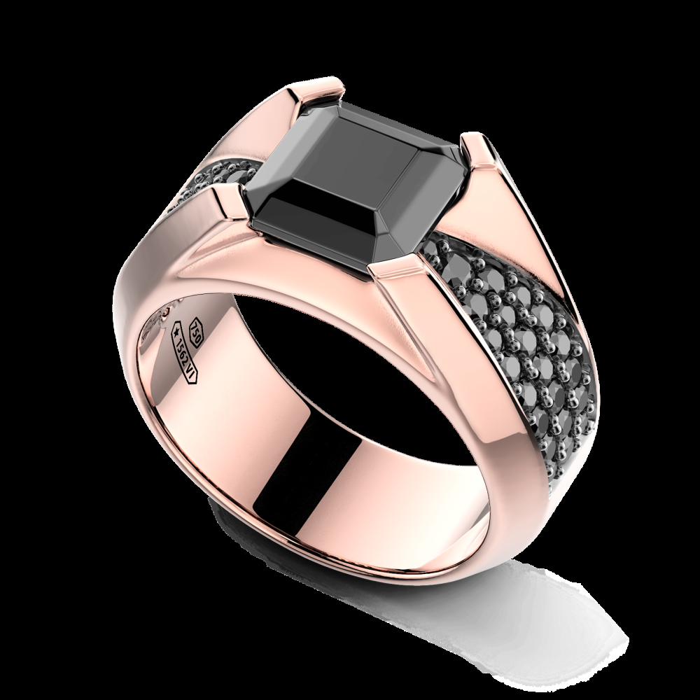 Zancan Anello Zancan in oro 18kt con diamante nero Offerta Giorno del Papà