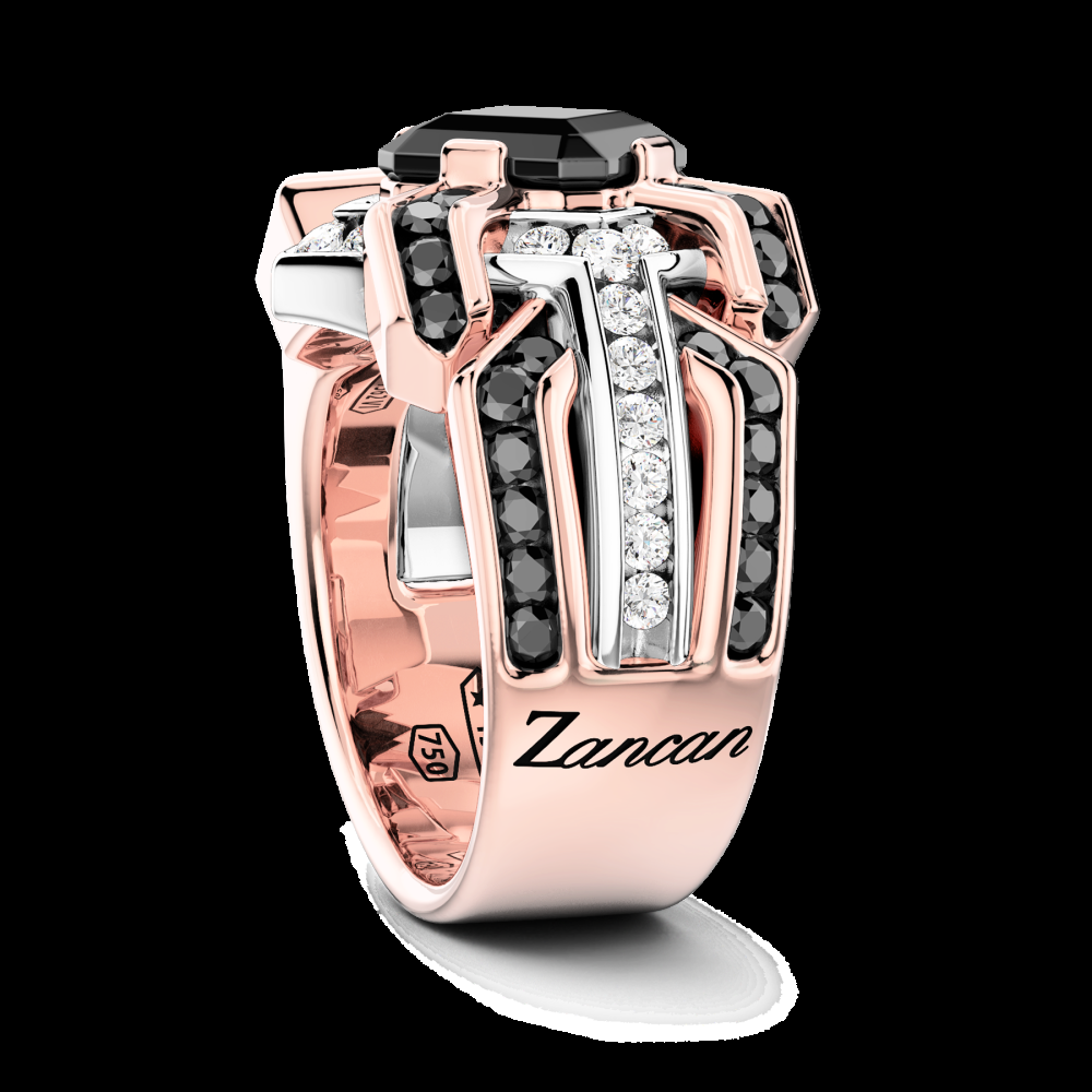 Zancan Anello Zancan in oro 18kt con diamante nero Vendita calda
