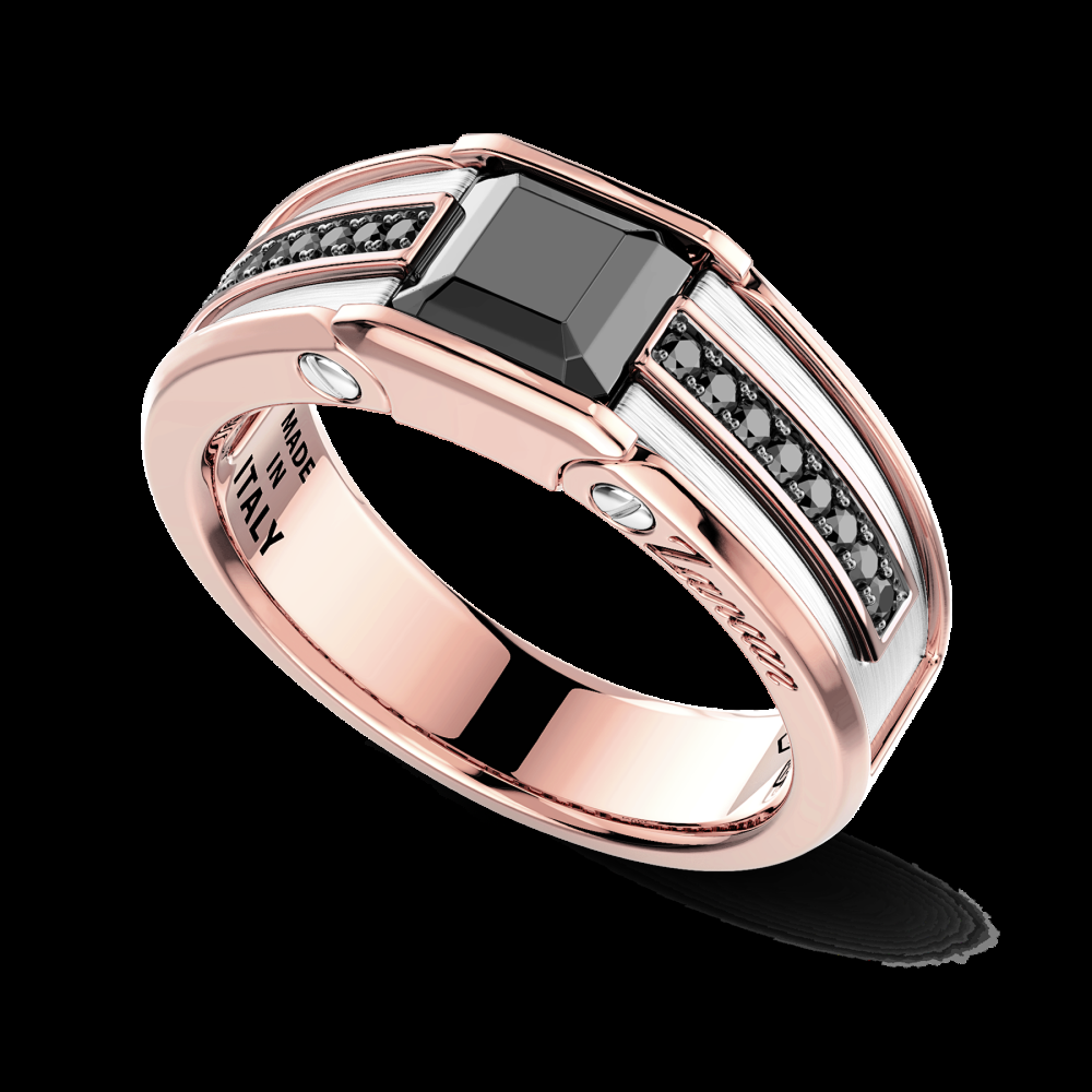 Zancan Anello Zancan in oro 18kt con diamante nero Offerte stagionali