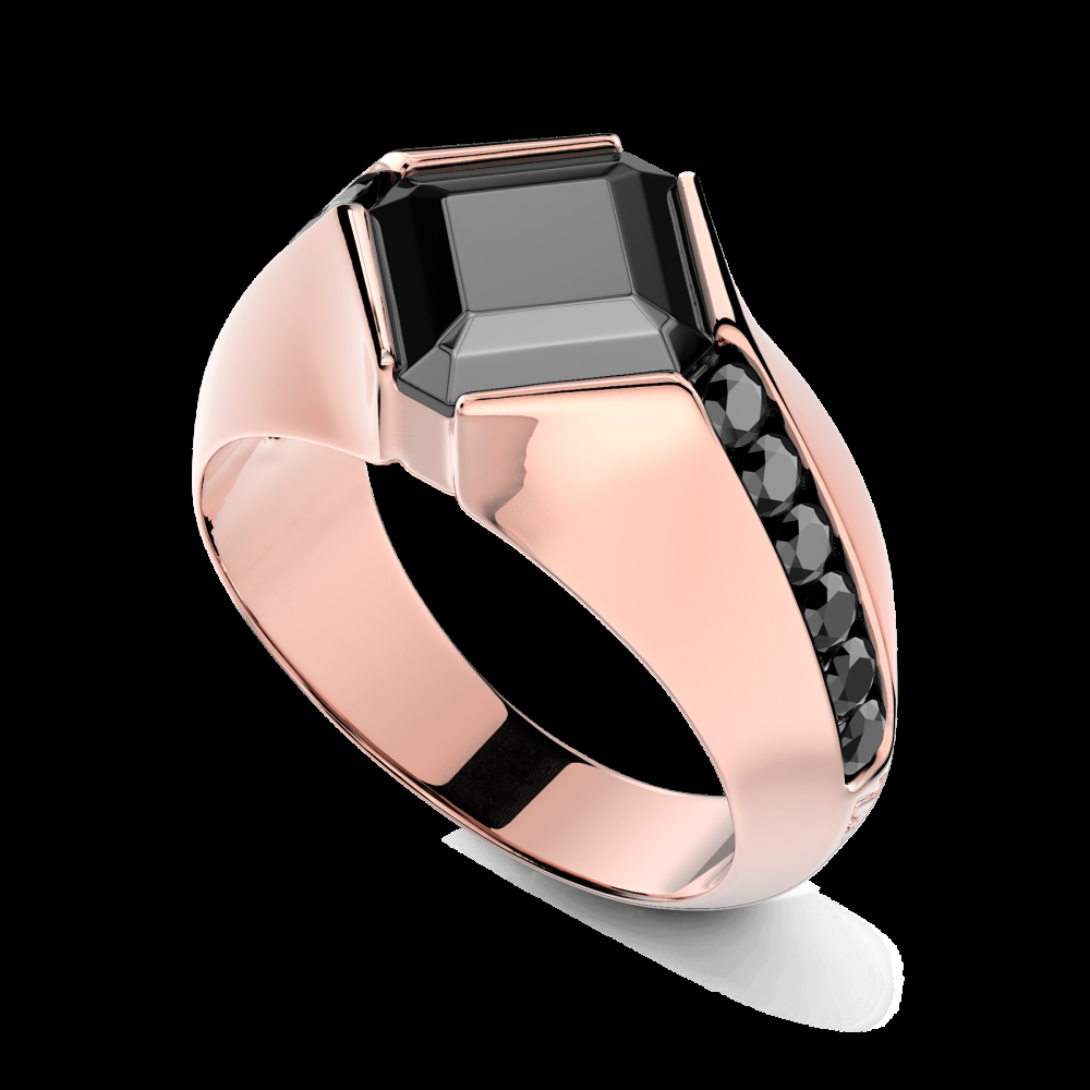 Zancan Anello Zancan in oro 18kt con diamante nero Comprane uno, ottenene uno gratis