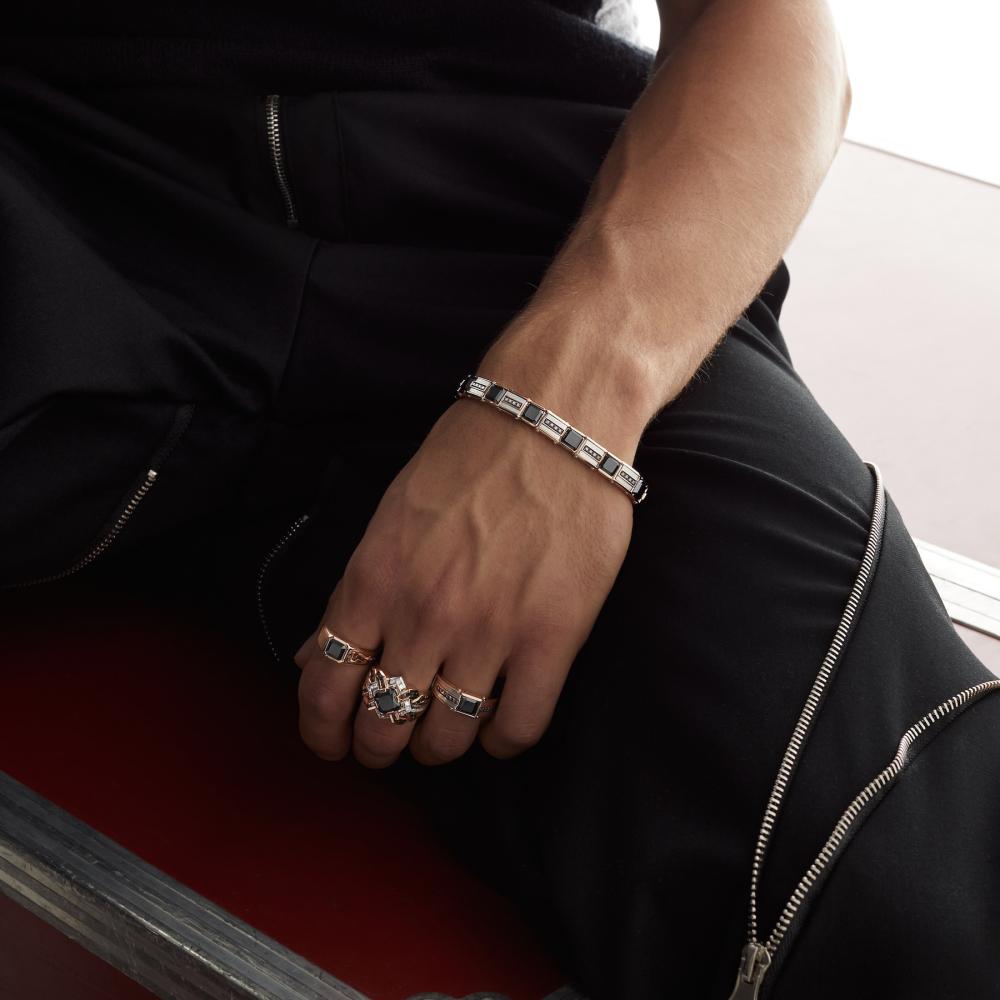 Zancan Bracciale Zancan in oro 18kt con diamanti neri Sconti VIP